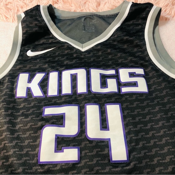 BUDDY HIELD #24 Sacramento Kings Black Swingman Nike NBA Basketball Jersey - Picture 5 of 9